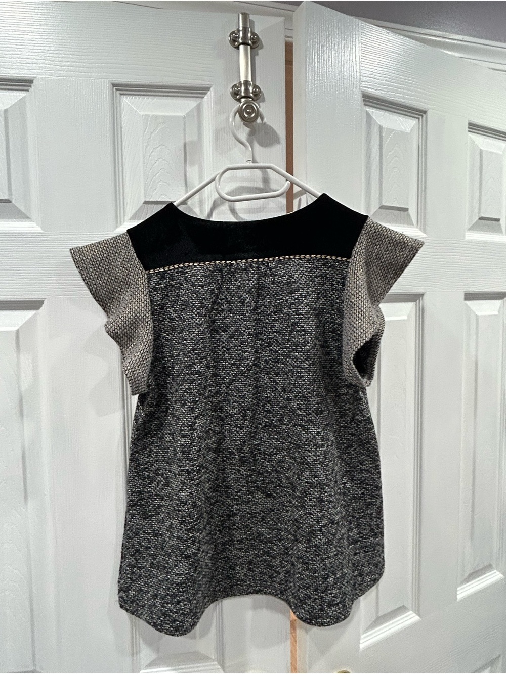 THML Black and Gray Embroidered Knit Tunic - Picture 3 of 4